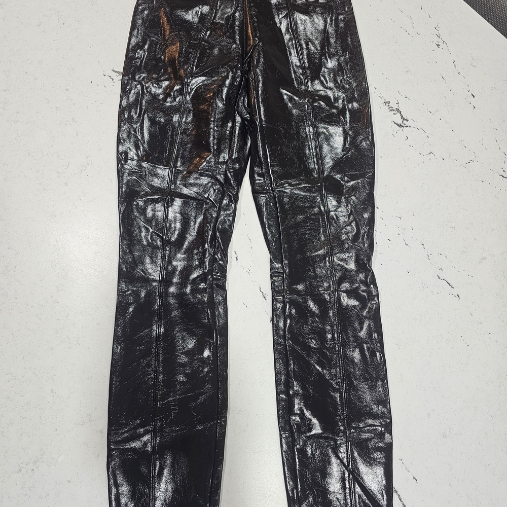 SPANX Patent Leather Black Leggings